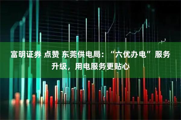 富明证券 点赞 东莞供电局：“六优办电” 服务升级，用电服务更贴心