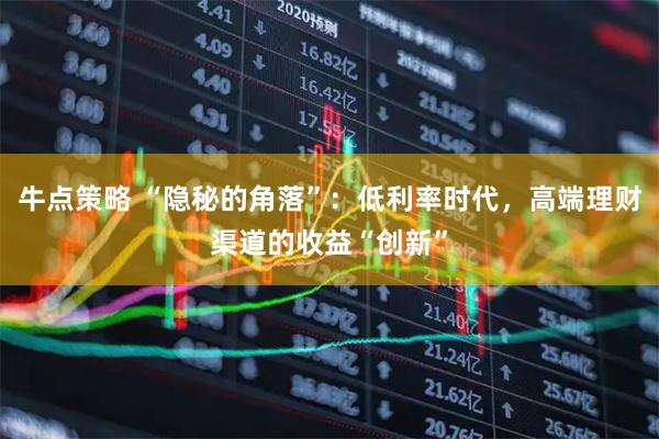 牛点策略 “隐秘的角落”：低利率时代，高端理财渠道的收益“创新”
